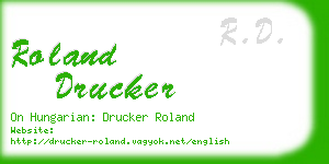 roland drucker business card